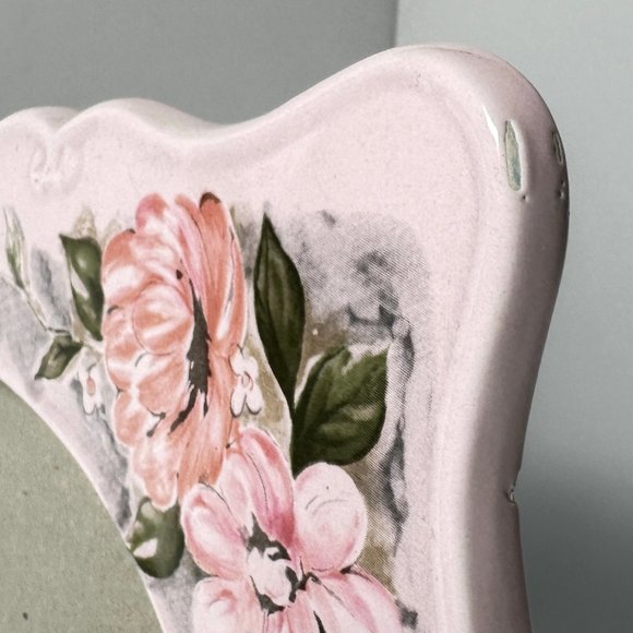Large Vintage Floral Ceramic Picture Frame - Picture 6 of 7